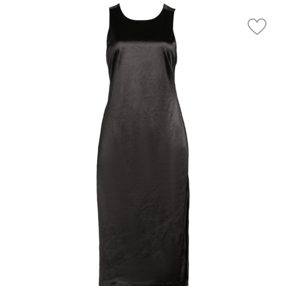 Julia Jordan Bow Satin Slip Dress in Black
